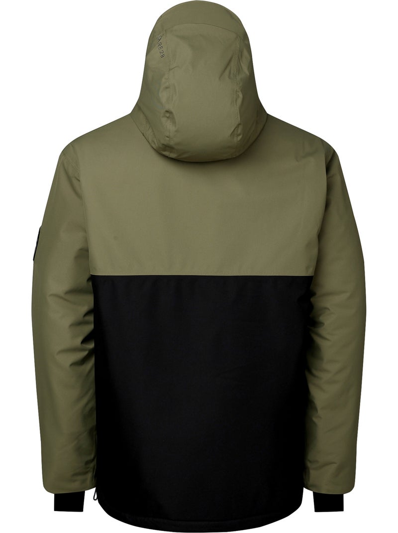 Blouson de ski bicolore à capuche ajustable freeride - dare 2b Noir Kaki - Kiabi