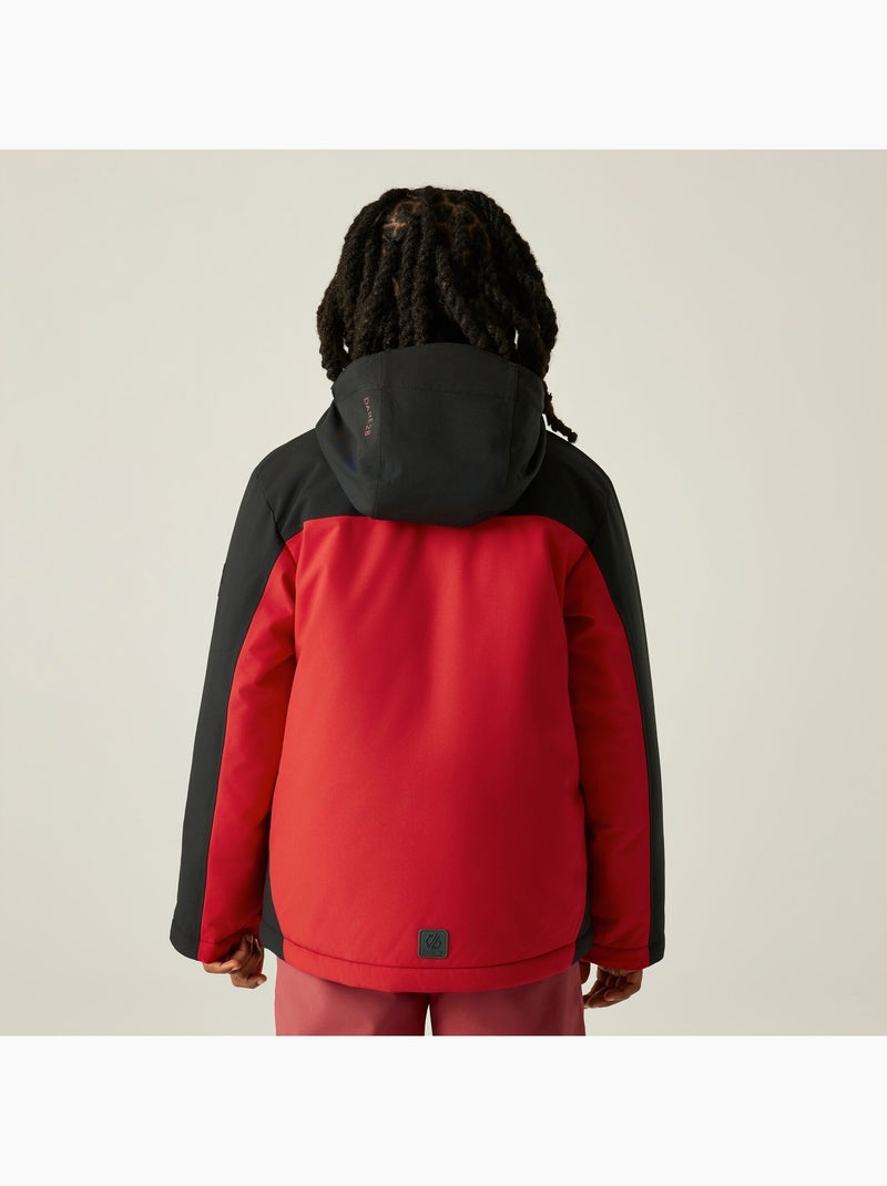 Blouson de ski bicolore à capuche pliable et doublure polaire cheery - dare 2b Rouge clair - Kiabi