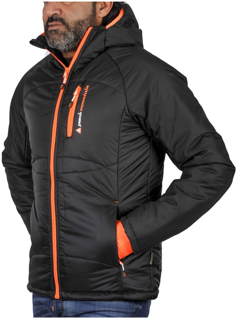 Blouson de ski   CEPEAK - PEAK MOUNTAIN Noir Orange - Kiabi