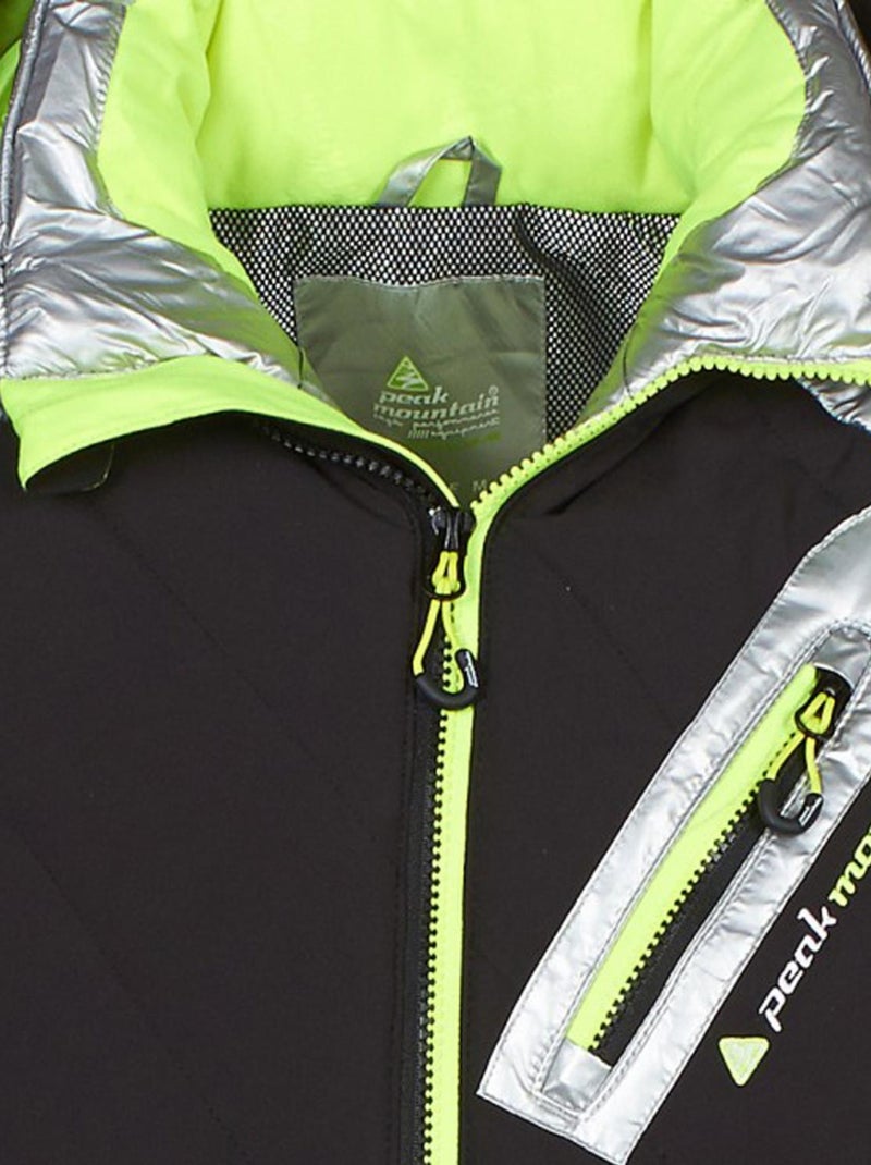 Blouson de ski   CILVER - PEAK MOUNTAIN Noir Argenté - Kiabi