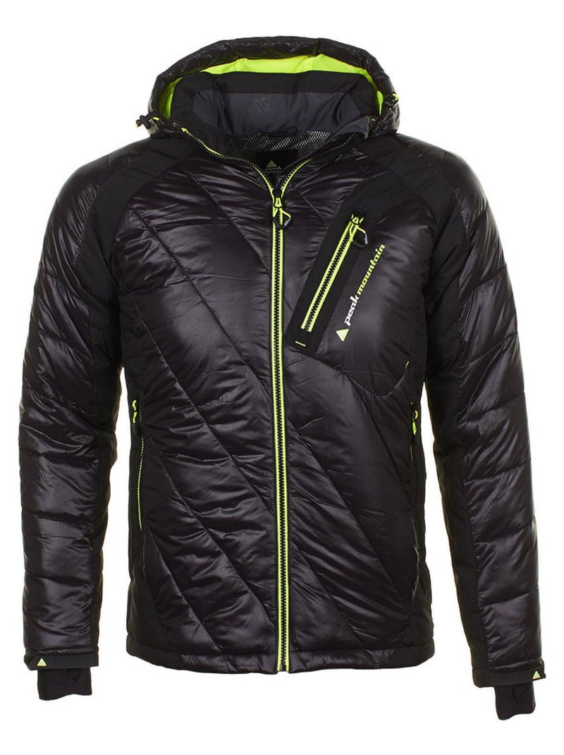 Blouson de ski   CYBRID - PEAK MOUNTAIN Noir Jaune - Kiabi