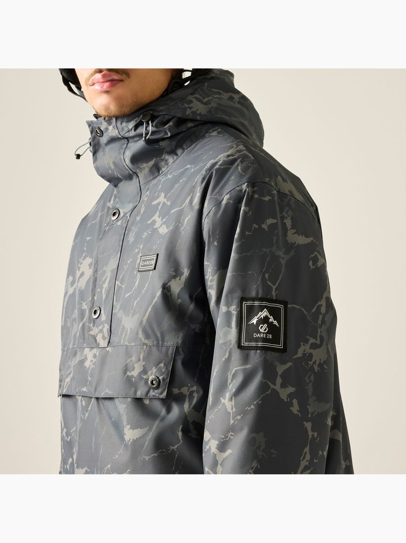 Blouson de ski décontracté à enfiler motif/style fissuré freeride - dare 2b Noir - Kiabi