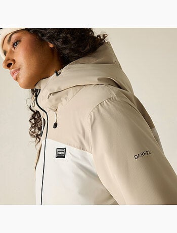 Blouson de ski décontracté et rembourré à capuche motif/style blocs de couleurs - dare 2b