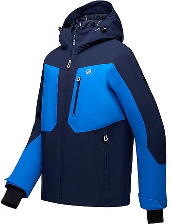 Blouson de ski extensible et bicolore à capuche et ourlets ajustables eagle - dare 2b