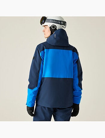 Blouson de ski extensible et bicolore à capuche et ourlets ajustables eagle - dare 2b