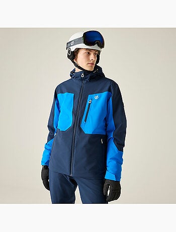 Blouson de ski extensible et bicolore à capuche et ourlets ajustables eagle - dare 2b