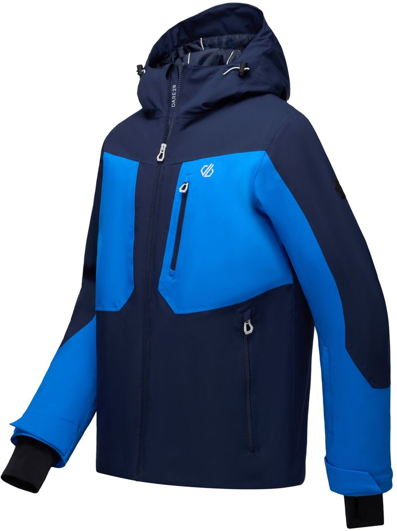 Blouson de ski extensible et bicolore à capuche et ourlets ajustables eagle - dare 2b Bleu Bleu marine - Kiabi