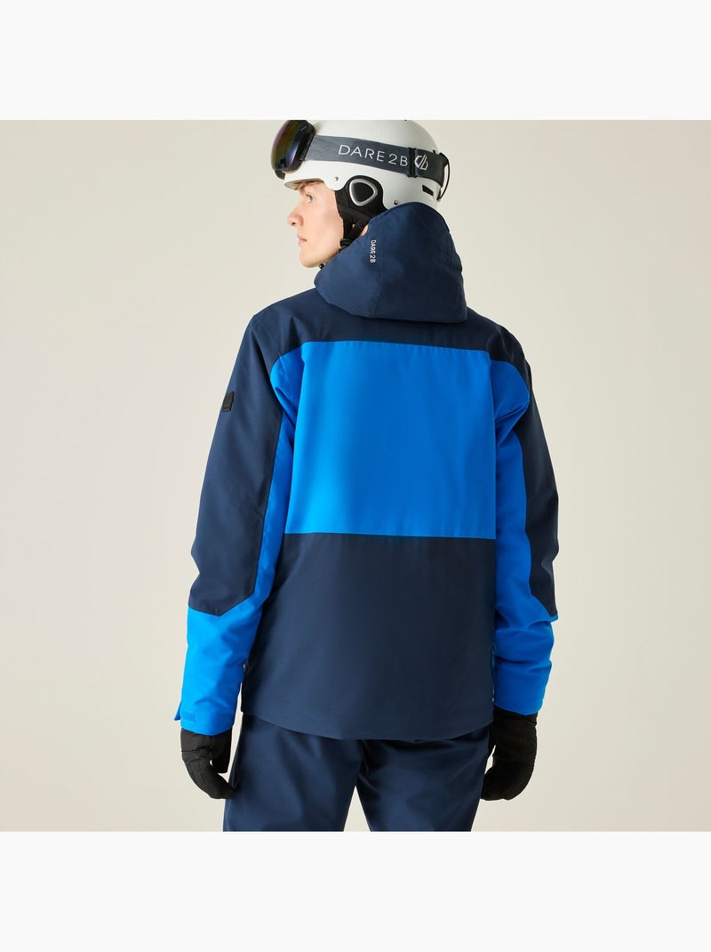 Blouson de ski extensible et bicolore à capuche et ourlets ajustables eagle - dare 2b Bleu Bleu marine - Kiabi