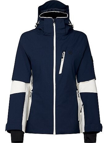 Blouson de ski extensible et bicolore à capuche et ourlets ajustables lumi - dare 2b