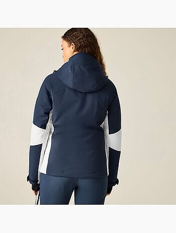 Blouson de ski extensible et bicolore à capuche et ourlets ajustables lumi - dare 2b