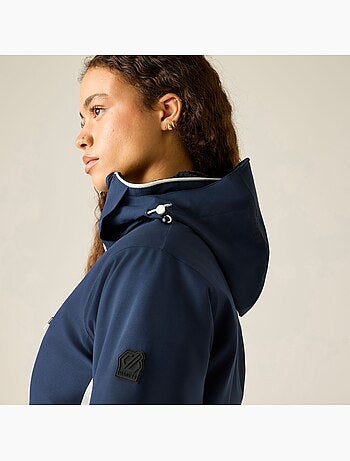 Blouson de ski extensible et bicolore à capuche et ourlets ajustables lumi - dare 2b