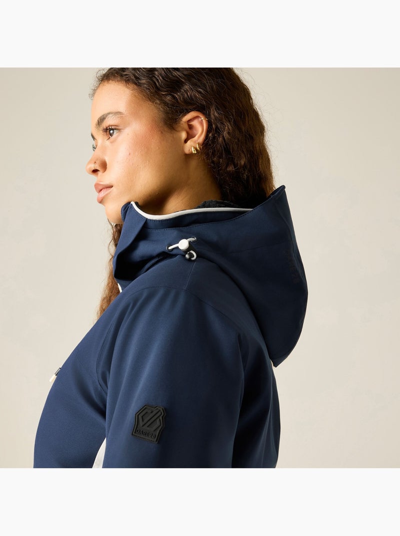 Blouson de ski extensible et bicolore à capuche et ourlets ajustables lumi - dare 2b Bleu Bleu marine Blanc - Kiabi