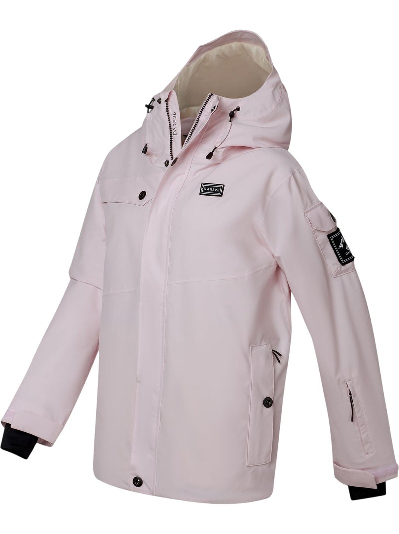 Blouson de ski extensible et unie à capuche life - dare 2b Rose pâle - Kiabi