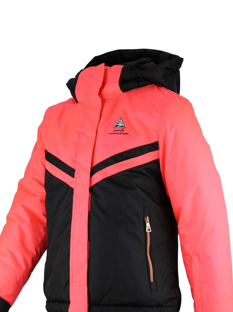 Blouson de ski fille FAMA - PEAK MOUNTAIN Orange corail - Kiabi