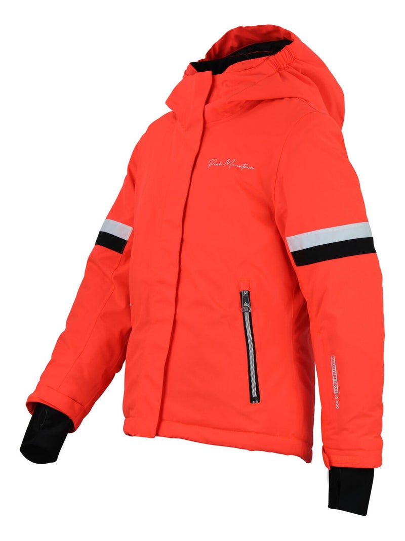 Blouson de ski FLEURY - PEAK MOUNTAIN Orange corail - Kiabi