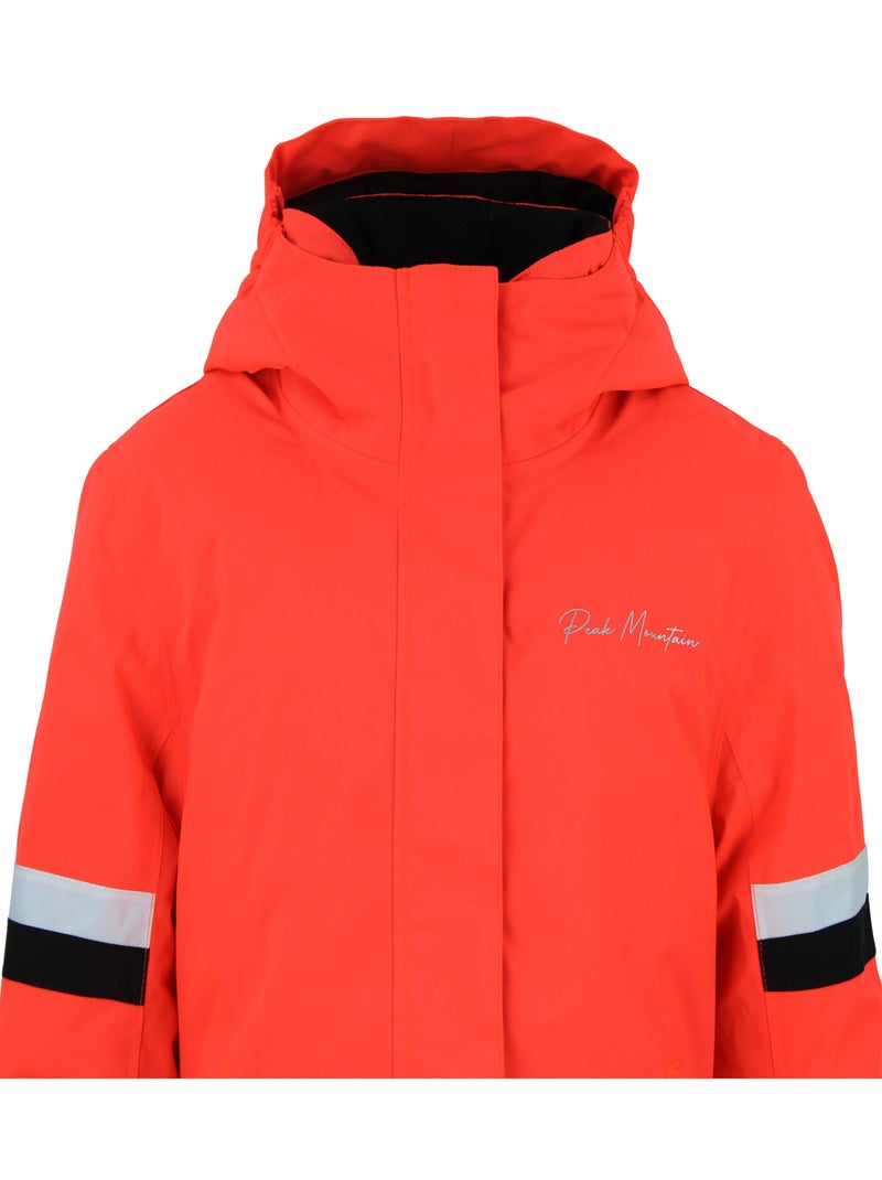 Blouson de ski FLEURY - PEAK MOUNTAIN Orange corail - Kiabi