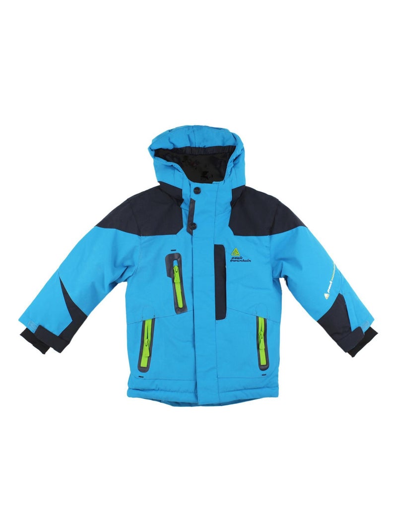 Blouson de ski garçon ECETAL - PEAK MOUNTAIN Bleu turquoise - Kiabi