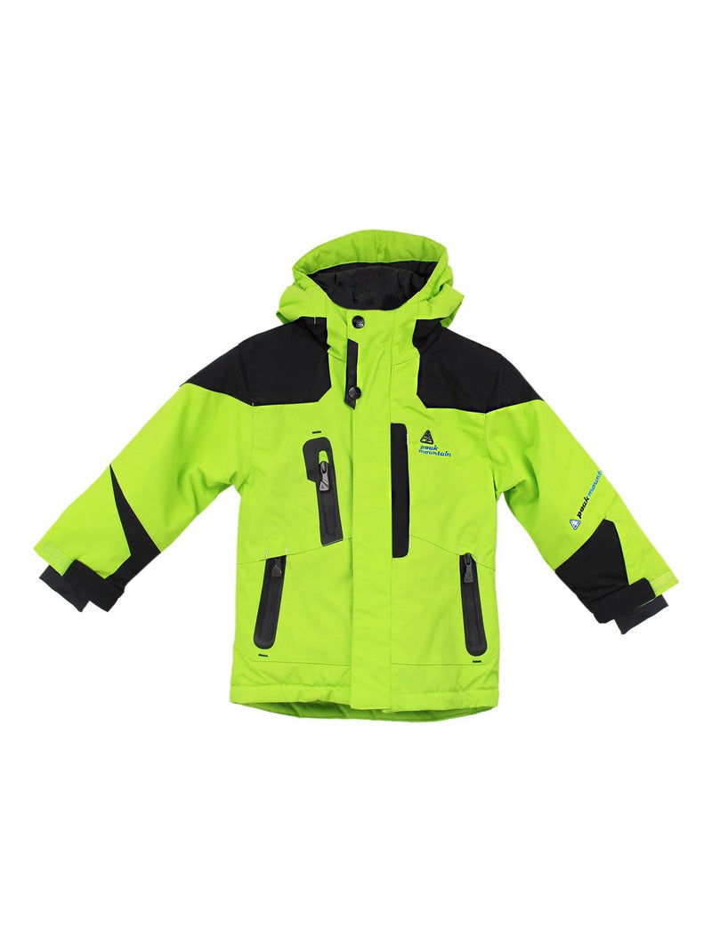 Blouson de ski garçon ECETAL - PEAK MOUNTAIN Vert anis - Kiabi