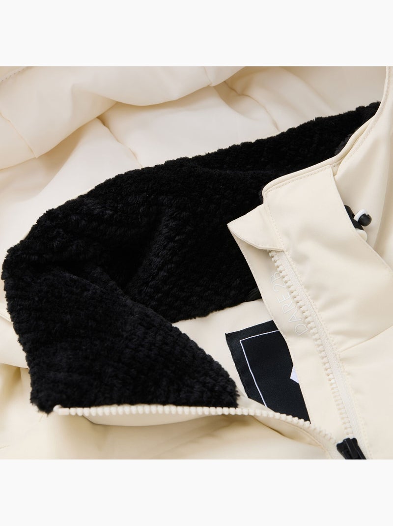 Blouson de ski matelassé et uni à capuche amovible gliding - dare 2b Crème - Kiabi