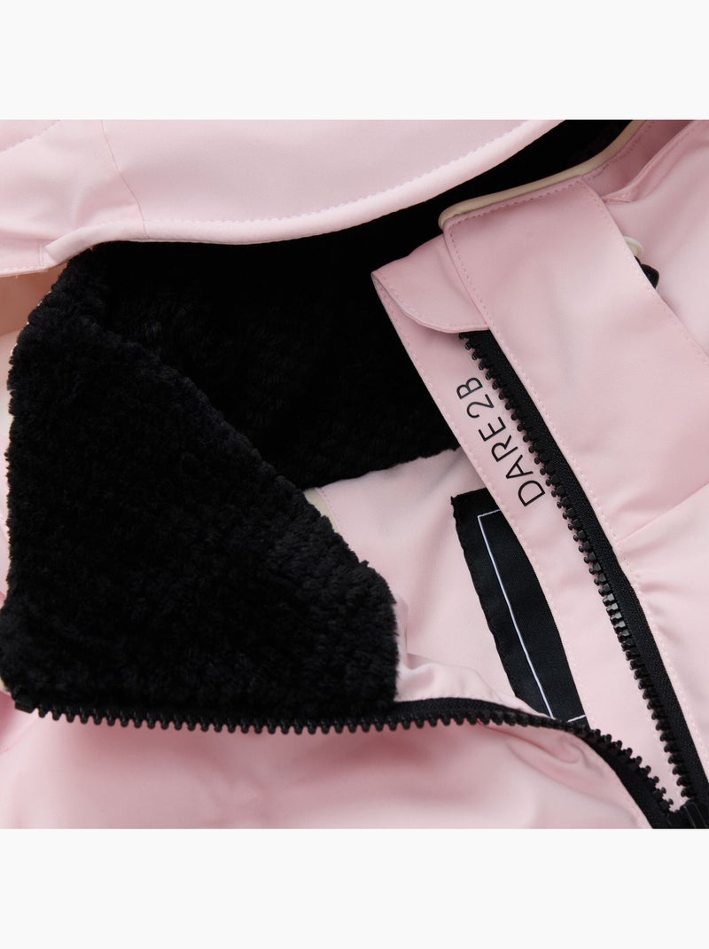 Blouson de ski matelassé et uni à capuche amovible gliding - dare 2b Rose pâle - Kiabi