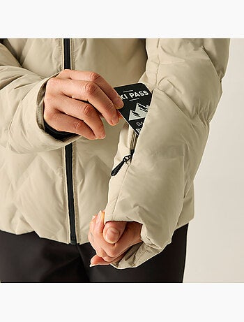 Blouson de ski rembourré à capuche amovible et doublure duveteuse enfold - dare 2b