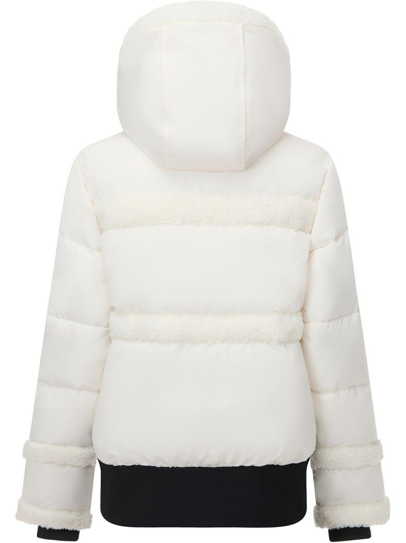 Blouson de ski rembourré et uni à capuche amovible - dare 2b Blanc - Kiabi