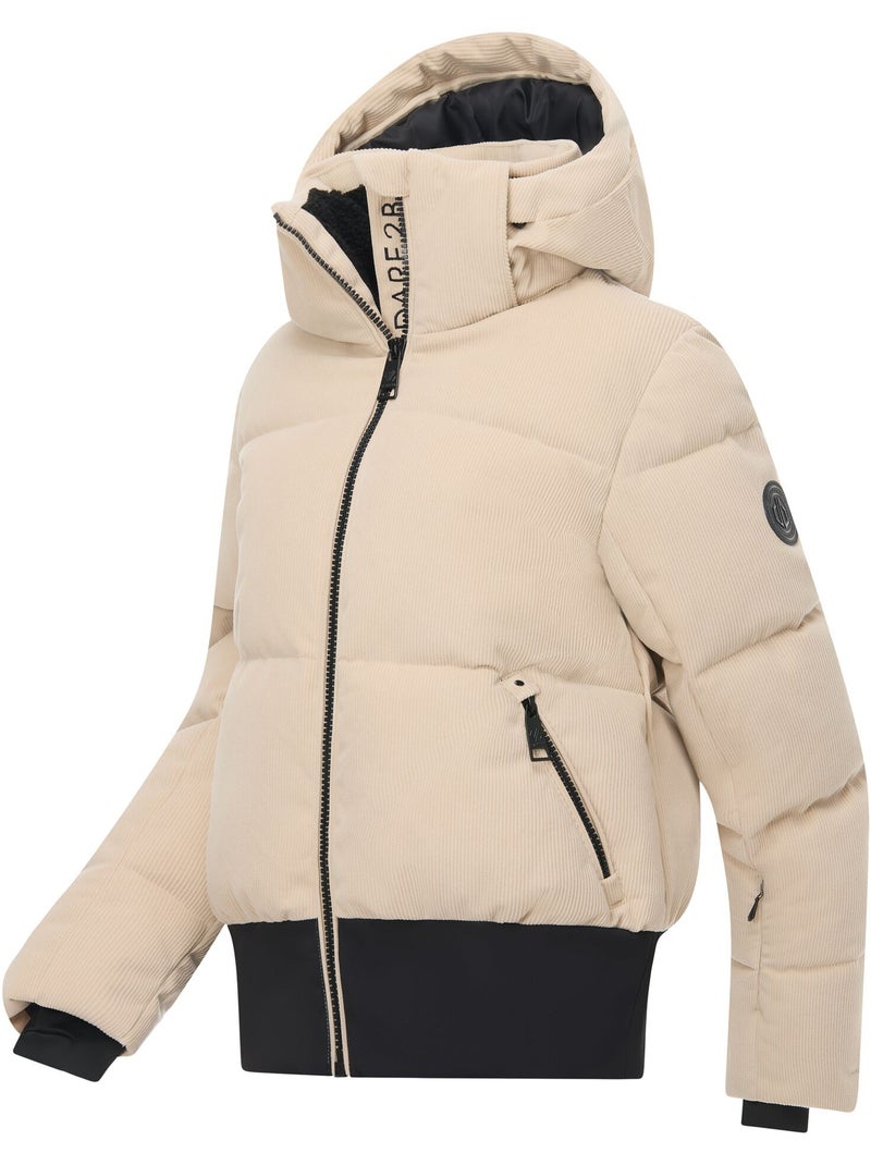 Blouson de ski rembourré et uni à capuche amovible - dare 2b Blanc nacré - Kiabi