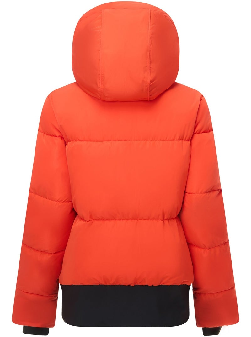 Blouson de ski rembourré et uni à capuche amovible - dare 2b Orange/Rouge - Kiabi