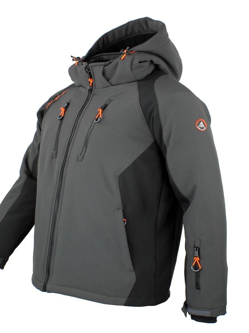 Blouson de ski softshell   CABILAN - PEAK MOUNTAIN Gris - Kiabi