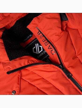 Blouson de ski uni à capuche amovible et doublure duveteuse motif/style contour - dare 2b
