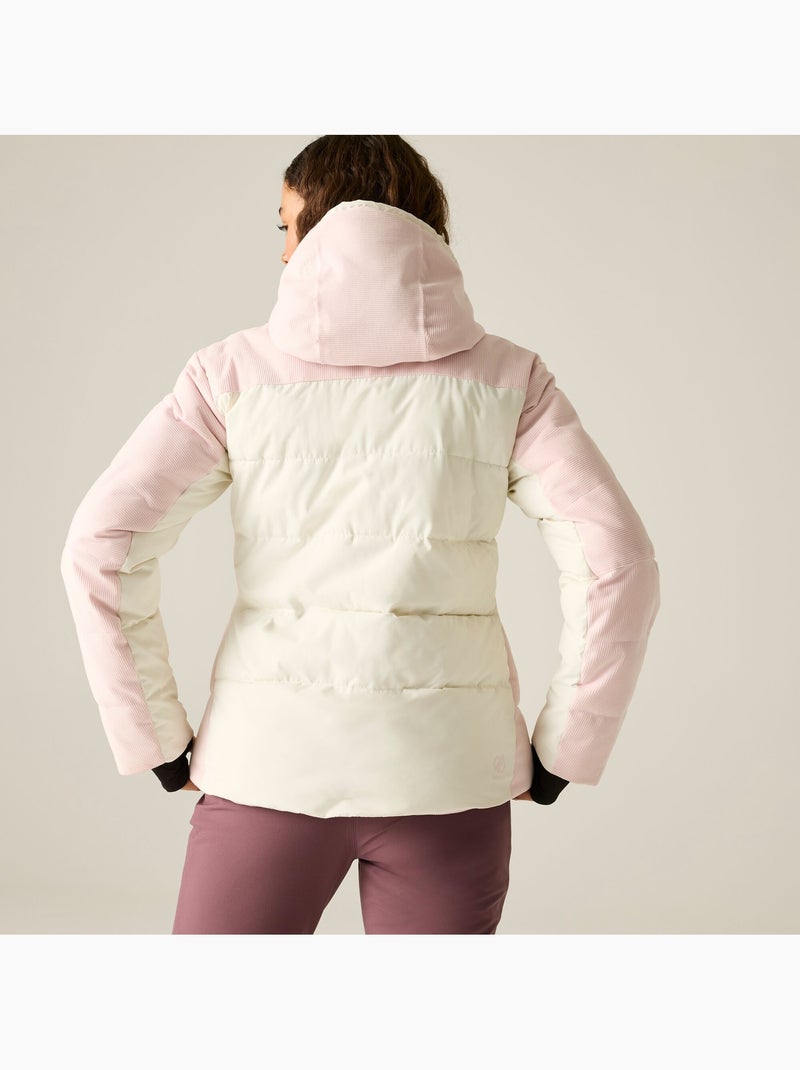 Blouson de ski uni à capuche et poignets ajustables neve - dare 2b Rose pâle - Kiabi