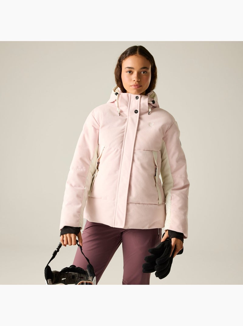 Blouson de ski uni à capuche et poignets ajustables neve - dare 2b Rose pâle - Kiabi