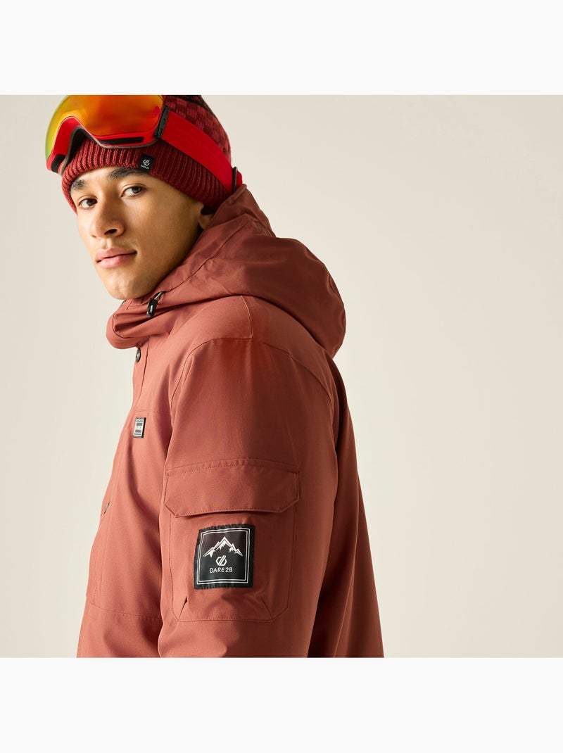 Blouson de ski uni et extensible à capuche twin tip - dare 2b Rouge foncé - Kiabi