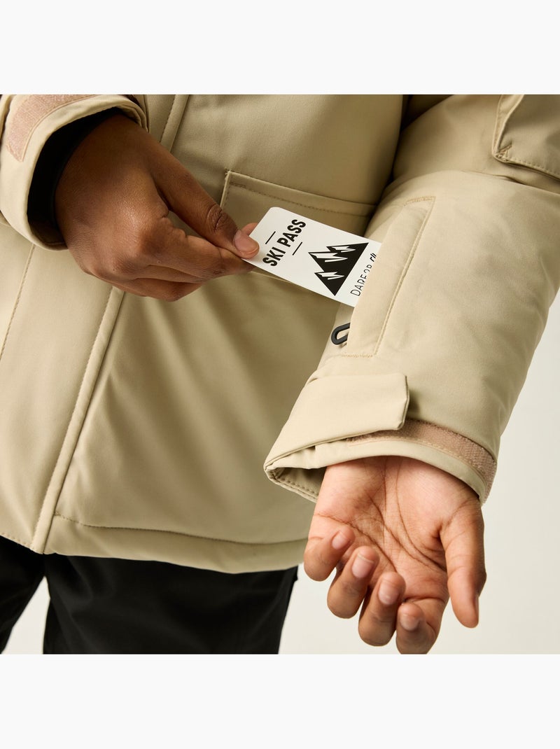 Blouson de ski uni et isolant à capuche pliable shredder - dare 2b Blanc nacré - Kiabi