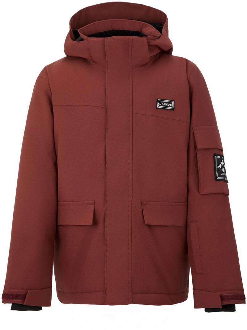 Blouson de ski uni et isolant à capuche pliable shredder - dare 2b Rouge foncé - Kiabi