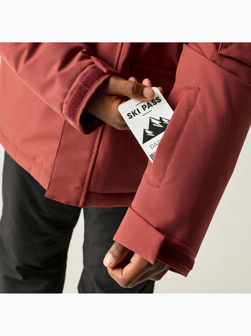 Blouson de ski uni et isolant à capuche pliable shredder - dare 2b Rouge foncé - Kiabi