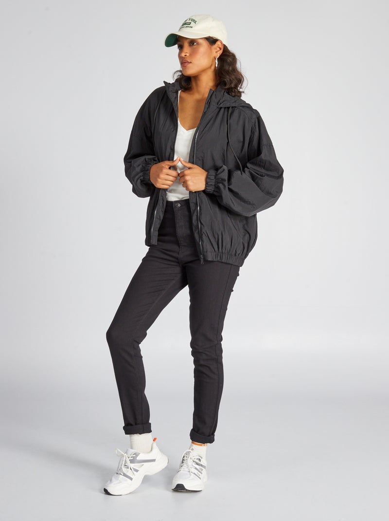 Blouson de sport déperlant noir - Kiabi