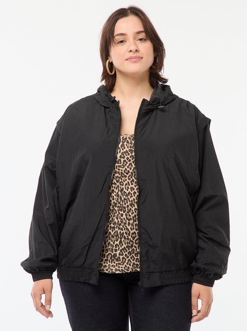 Blouson déperlant style coupe-vent à capuche - Kiabi