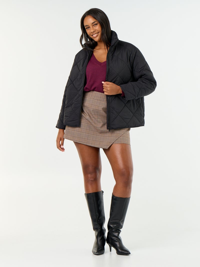 Blouson déperlant uni Noir - Kiabi