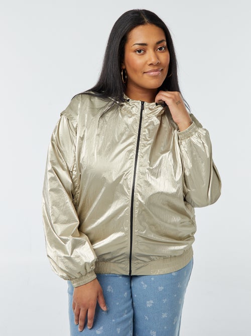 Blouson doré à capuche - Kiabi
