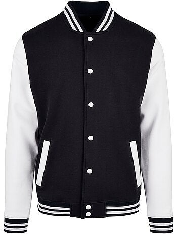 Blouson d'université motif/style contrasté basic - build your brand