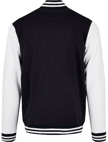 Blouson d'université motif/style contrasté basic - build your brand
