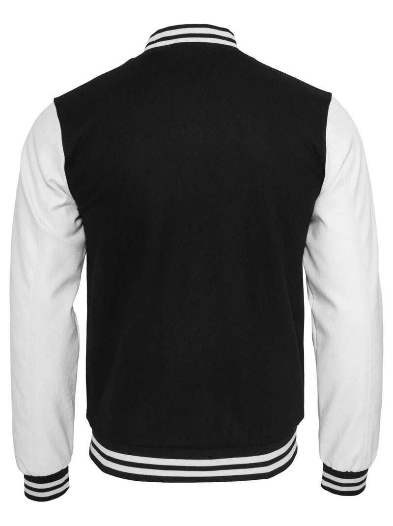 Blouson d'université oldschool - urban classics Noir Blanc - Kiabi