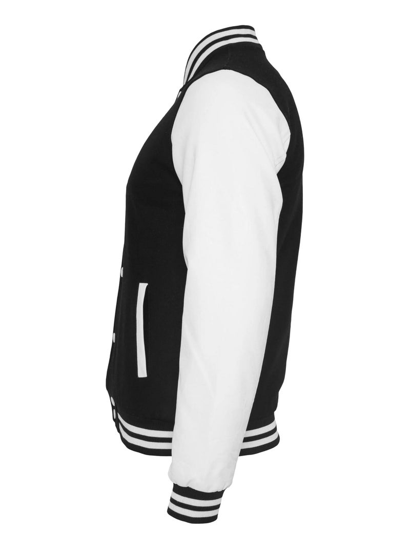 Blouson d'université oldschool - urban classics Noir Blanc - Kiabi