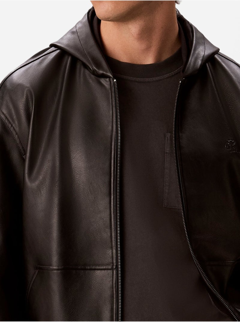 Blouson effet cuir - calvin klein Noir Noir - Kiabi