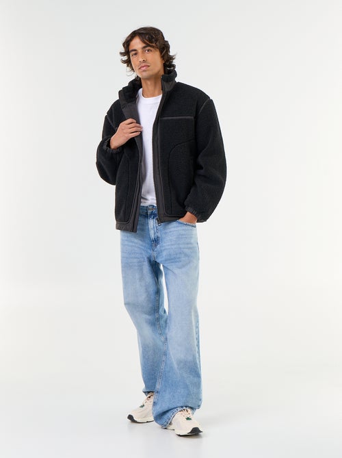 Blouson effet moutonné - Kiabi Blouson effet moutonné - Kiabi