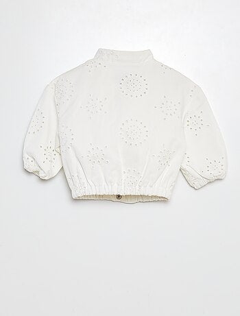 Blouson en broderies anglaises