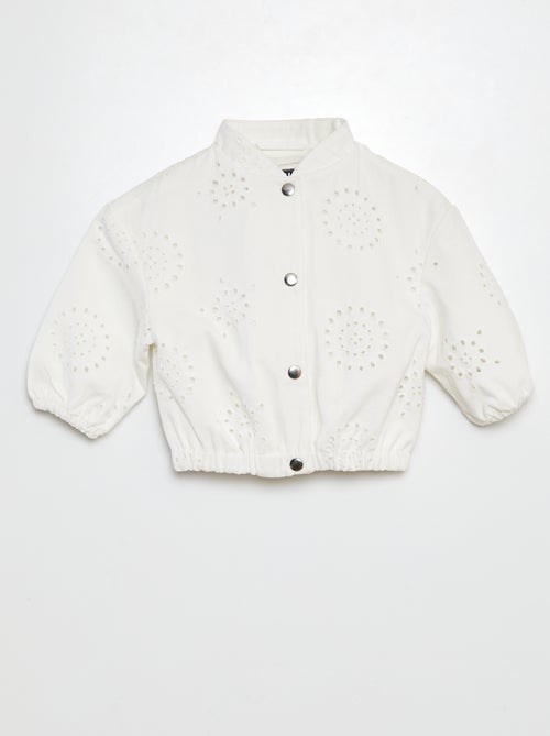 Blouson en broderies anglaises - Kiabi