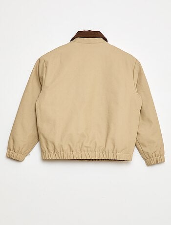 Blouson en coton avec col côtelé