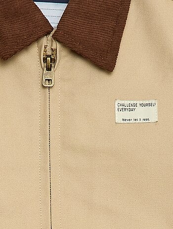 Blouson en coton avec col côtelé